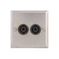 AV Link AV: Link Steel Wallplates with Speaker Connectors
