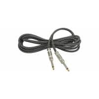 Chord Classic Retro Braided Guitar Lead – 6.3mm Mono Jack Plug (3m)