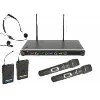 Chord Quad Wireless Microphone System | 2 x Handheld 2 x Beltpack