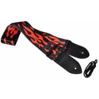 Chord Red Flame Design Guitar Strap