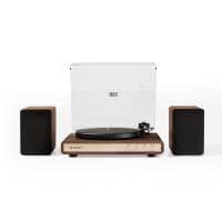 Crosley C65 Bluetooth Record Player with Bookshelf Speakers - Walnut