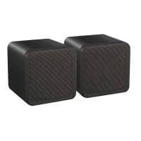 E-Audio 4" Compact Full-Range Dual Cone Black Mini Cube Speakers (Pair - 80W)