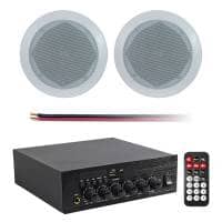 Eagle 2 x 30W Compact Bluetooth Amplifier Kit with 2 x 6.5" Ceiling Speakers