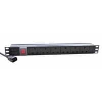 Eagle 6-Way UK Horizontal Socket 19" PDU to C14 Plug