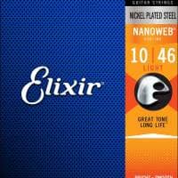 Elixir Strings Elixir Electric Guitar Strings with NANOWEB Coating, Light (.010-.046)
