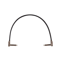 Ernie Ball 12in Single Flat Ribbon Patch Cable - Black (0.30m / 1ft)