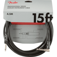 Fender 4.5M (15') Professional Series Instrument Cable -  Straight/Angle, Black