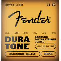 Fender Dura-Tone 80/20 Coated Acoustic Guitar Strings - 880CL Gauge (.011 - .052)