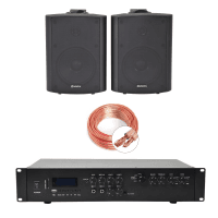 Inta Audio Home/Office Music System with 2 Wall Speakers