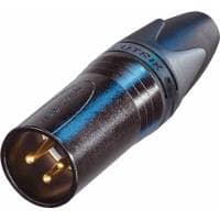 Neutrik NC3MXX-B Male 3 Pin XLR Plug Black