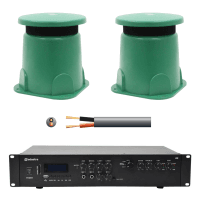 Inta Audio Outdoor Garden Speaker System - 2x Garden Speakers + Amp + Cable