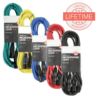 Inta Audio Pack of 5 x 6m XLR Microphone Leads Multi-Coloured