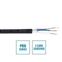 Elumen8 PRO Screened 2-Core Microphone Cable - Per Metre Black	