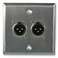 Pro Signal AV Wall Plate with 2 x 3 Pin Male XLR - PSG08156