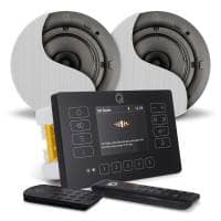Q Acoustics E120 Black DAB & Bluetooth HiFi System - 2 x Qi65CB Ceiling Speakers