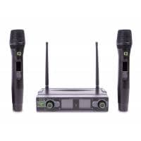 Q Audio Q-Audio QWM1950 Dual UHF Wireless Mic System with 2 x Handheld Mics (863.1-864.9MHz)