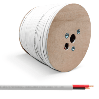 QED QX16/2 Flame Retardant PVC White Speaker Cable - 300m
