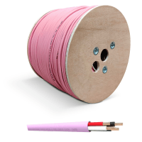 QED QX16/4 - 4 Core Low Smoke LSZH Speaker Cable - Pink (100 Metres)