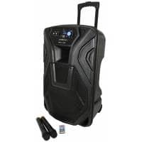 QTX BUSKER-15 | Portable PA Speaker with Wireless Microphones & Bluetooth