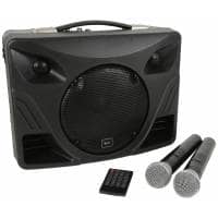 QTX DELTA-50 Portable PA System Twin Wireless Mics & Bluetooth 