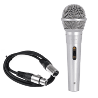 QTX Handheld Dynamic Vocal Mic with 3m XLR Cable (Silver)