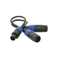 QTX Speakon Speaker Cable, 0.3m Splitter Lead