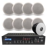 Adastra Restaurant Background Music System with Bluetooth & DAB Radio - 8x Bosch Ceiling Speakers