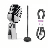 Inta Audio Retro 50's Mic Performance Bundle with Classic Stand and Cable