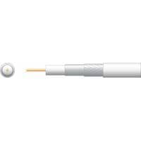 Mercury RG6 Coaxial Cable 100m White, 75 Ohms, Foam Filled - Aluminium Braid