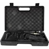 SoundLAB Dynamic Premium Vocal Microphone Kit with 3 Microphones, Leads and Carry Case