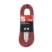 Stagg S-Series Vintage Tweed Style Instrument Cable – Red (6m)