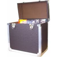Steepletone 12" Vinyl Record Storage Box - Black