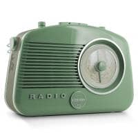 Steepletone Brighton BT 60s Retro Portable MW/LW/FM Radio with Bluetooth - Sage Green
