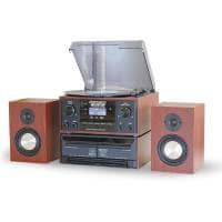 Steepletone Houston XP High-Power 6-In-1 Music Centre (Black Front)