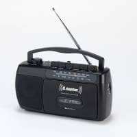 Steepletone SCR209 - Retro MW/FM Radio Cassette Player and Recorder - Black