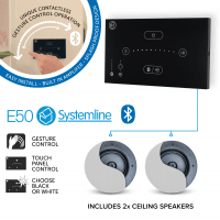 Systemline E50 (Black) Bluetooth Music System with 2x Mid Range Speakers
