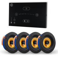 Systemline E50 (Black) Bluetooth Music System with 4x Premium Speakers
