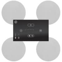 Systemline E50 Bluetooth Music System - Black Panel with 4x 6.5" Ceiling Speakers