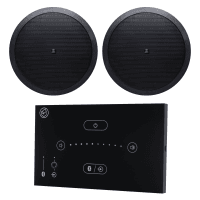 Systemline E50 Bluetooth Speaker System with 2x Black Ceiling Speakers
