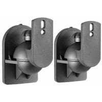AV Link Universal Adjustable Speaker Wall Mount Brackets - Black