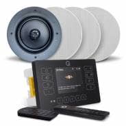 Q Acoustics E120 Black DAB & Bluetooth HiFi System - 4 x AudioKraft PCS-40 Ceiling Speakers