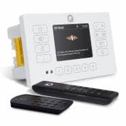 Q Acoustics E120 White DAB & Bluetooth HiFi System - 2 x AudioKraft PCS-40 Ceiling Speakers