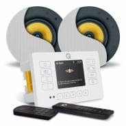 Q Acoustics E120 White DAB & Bluetooth HiFi System - 2 x AudioKraft PCS-60 Ceiling Speakers
