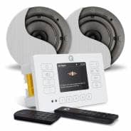 Q Acoustics E120 White DAB & Bluetooth HiFi System - 2 x Qi65CB Ceiling Speakers
