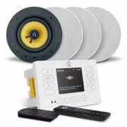 Q Acoustics E120 White DAB & Bluetooth HiFi System - 4 x AudioKraft PCS-60 Ceiling Speakers