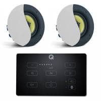 Q Acoustics E60 Bluetooth In-Wall Amplifier (Black) & 2x Audiokraft PCS-60 Speakers