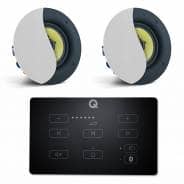 Q Acoustics E60 Bluetooth In-Wall Amplifier (Black) & 2x Audiokraft PCS-60 Speakers