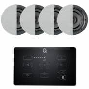Q Acoustics E60 Bluetooth In-Wall Amplifier (Black) & 4x Q Install Qi65CB Speakers