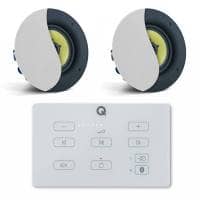 Q Acoustics E60 Bluetooth In-Wall Amplifier (White) & 2x Audiokraft PCS-60 Speakers