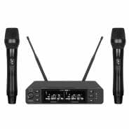 Q-Audio QWM 1960 V3 True Diversity Dual Wireless Handheld Mic System (606-614MHz)